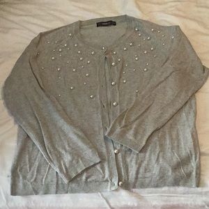 Zara Pearl detail knit cardigan